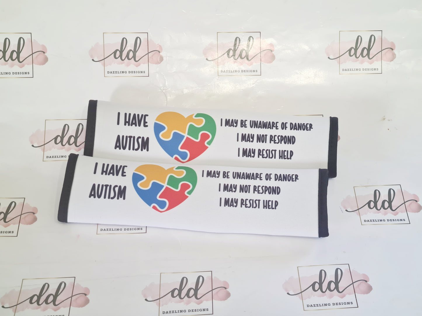 Autism awareness seatbelt cover