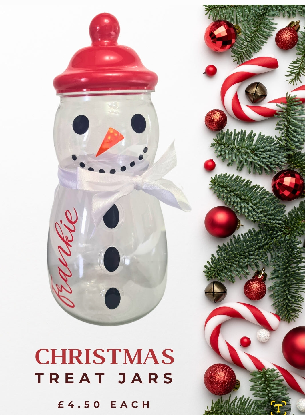 Snowman treat jar