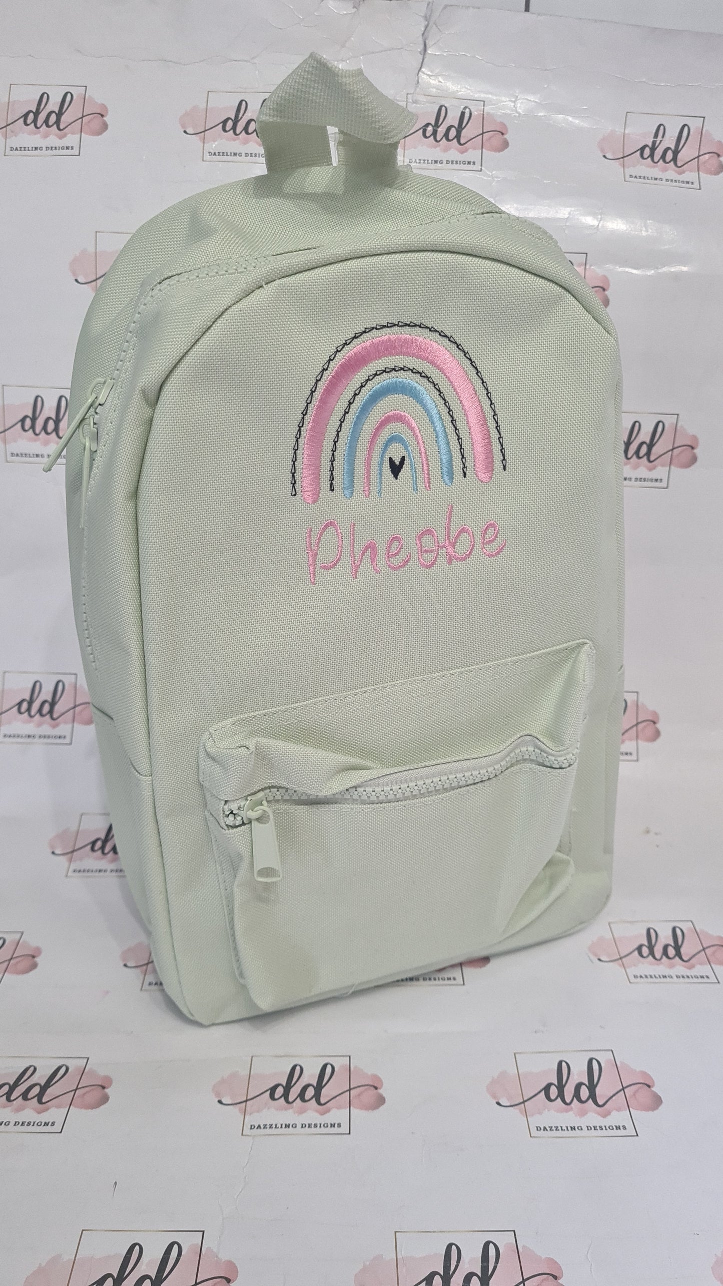 Rainbow 3 embroidered backpack