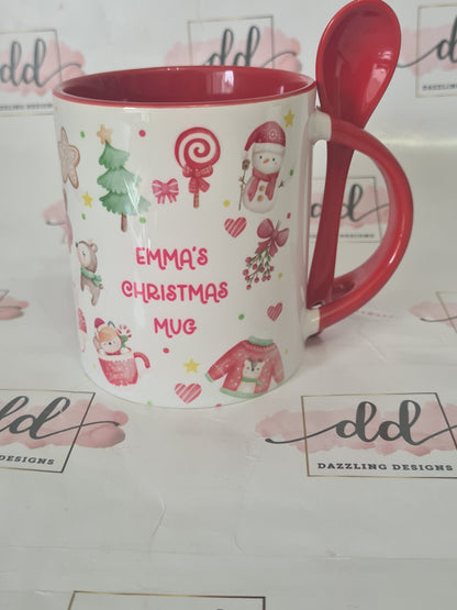 Christmas mug and spoon