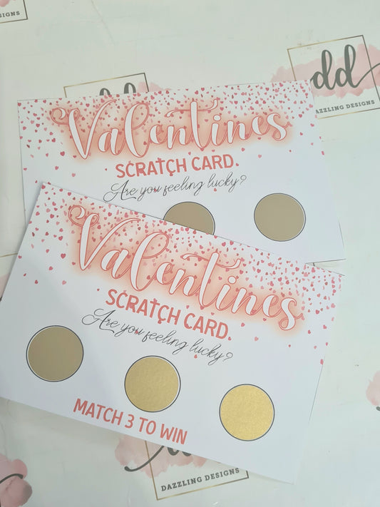 Valentines scratch card