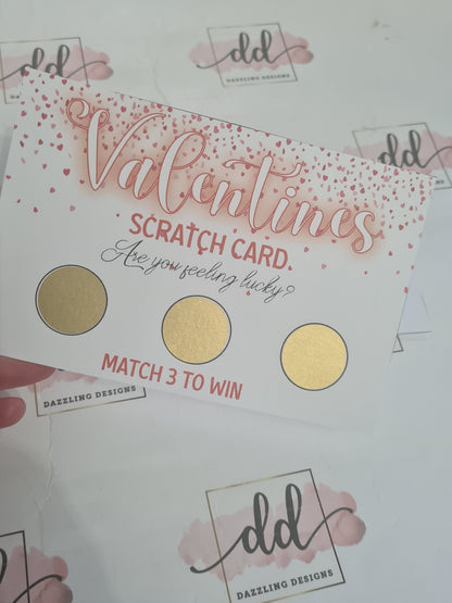 Valentines scratch card