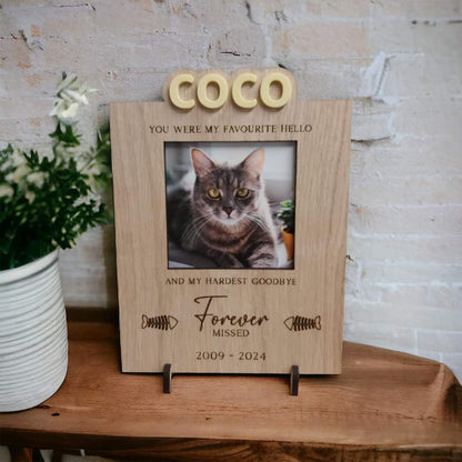 Pet memorial wooden plaque