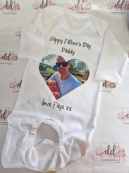 Fathers day baby grow