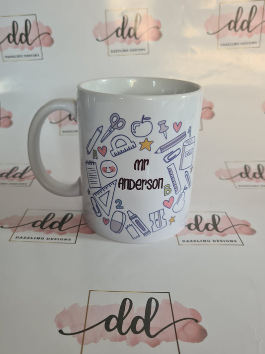 Pattern teacher mug