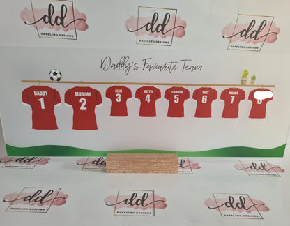 Football shirt Family plaque