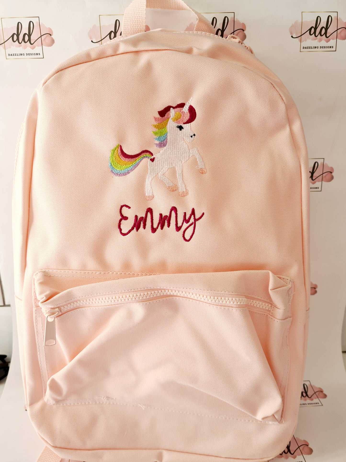 Unicorn embroidered backpack