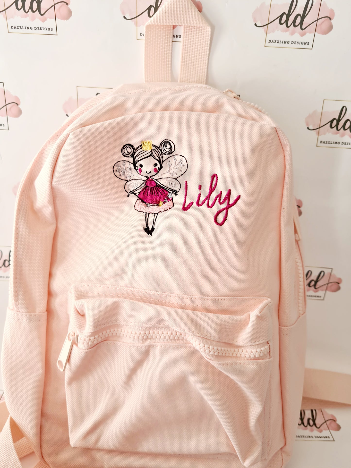 Fairy embroidered backpack