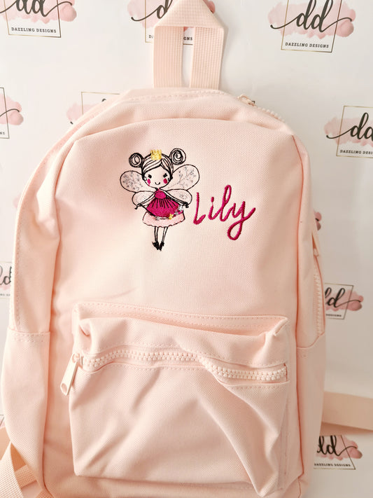 Fairy embroidered backpack