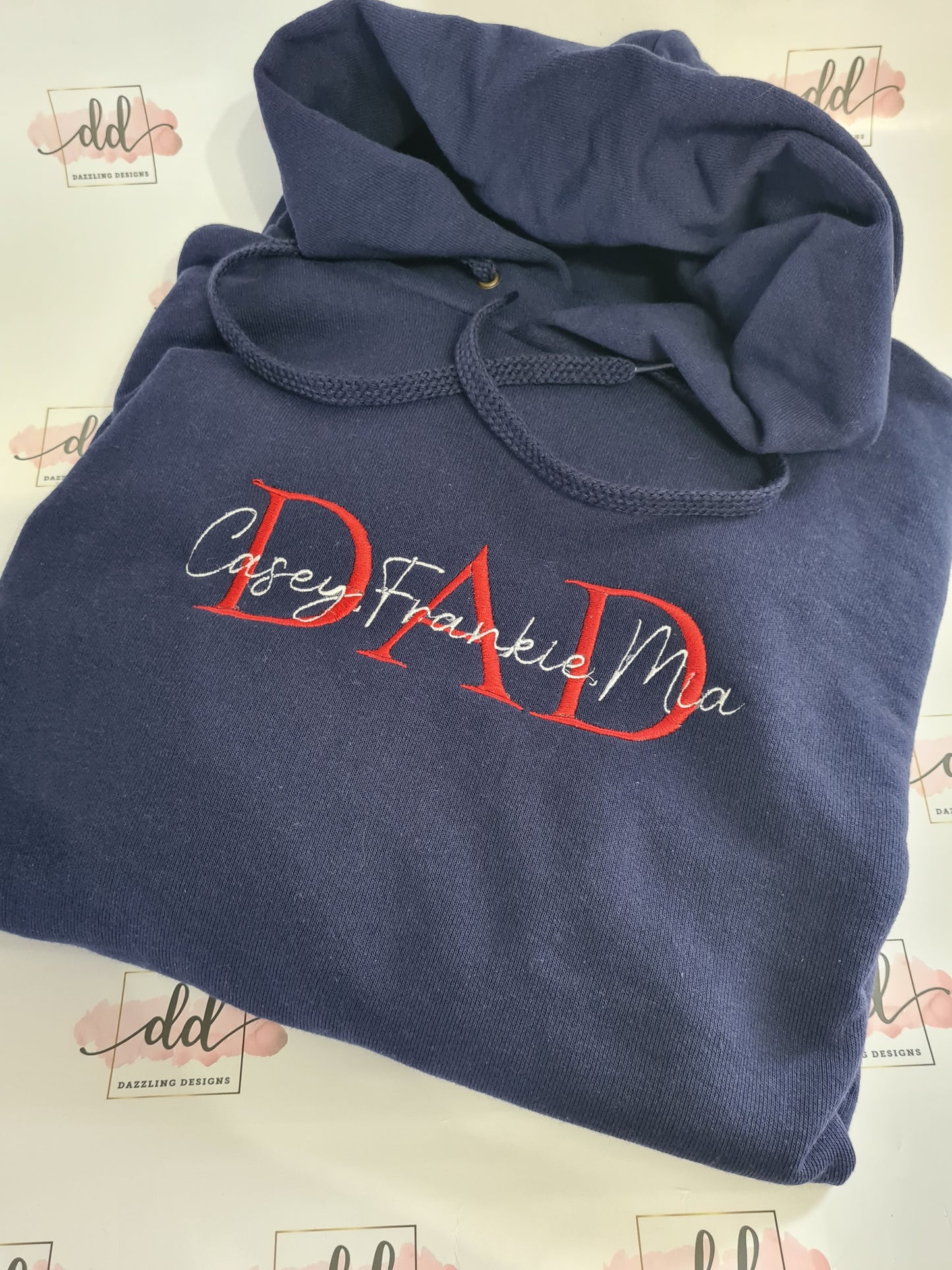 Embroidered name hoodie