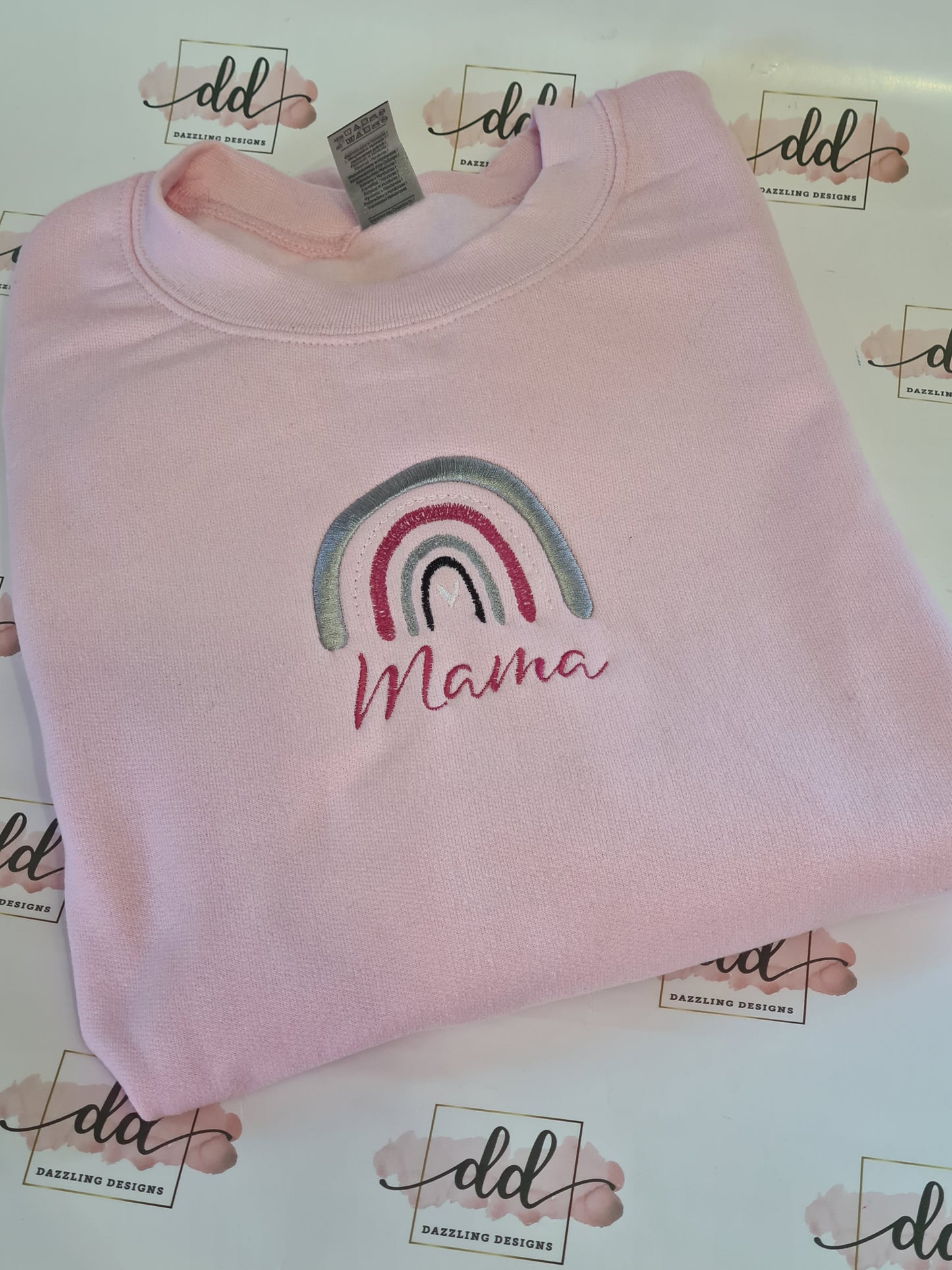 Rainbow mama embroidered jumper