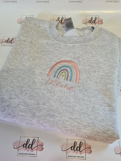 Rainbow mama embroidered jumper