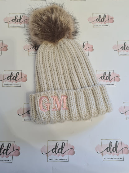 Personalised pompom hat