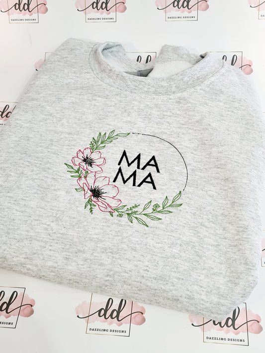 Mama design embroidered jumper