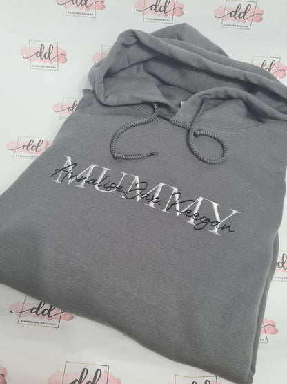 Embroidered name hoodie