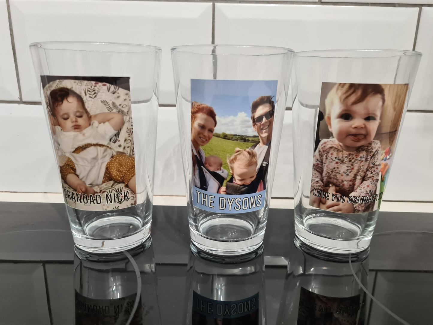 Photo pint glasses