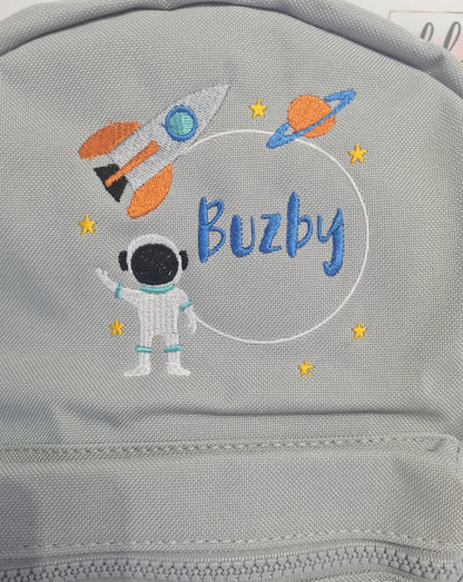 Space Man embroidered backpack