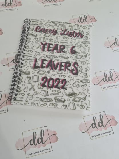 School leavers note book