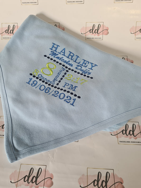 Baby keepsake blanket