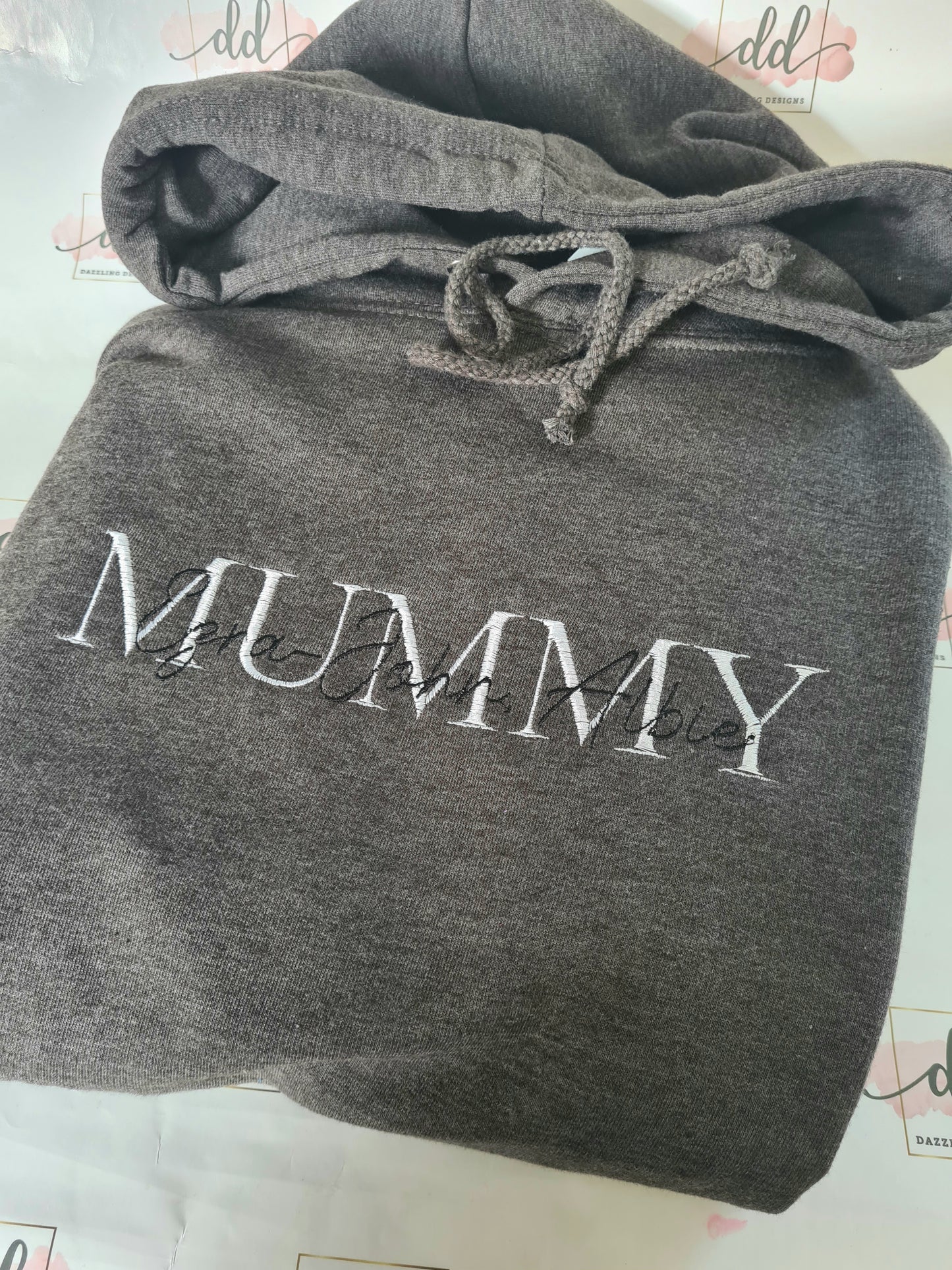 Embroidered name hoodie