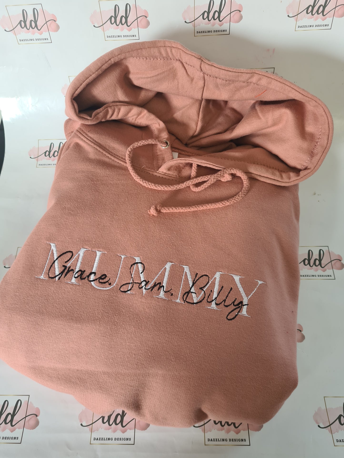 Embroidered name hoodie