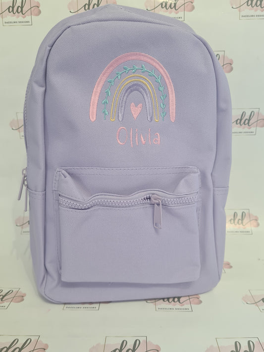 Rainbow 2 embroidered backpack