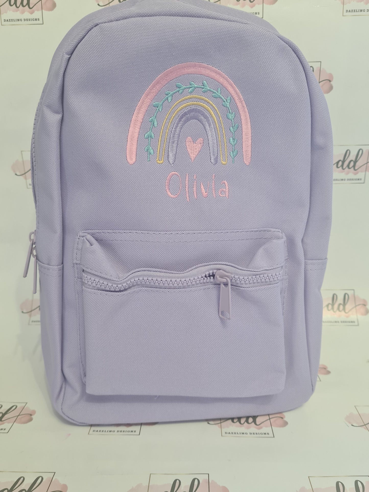 Rainbow 2 embroidered backpack