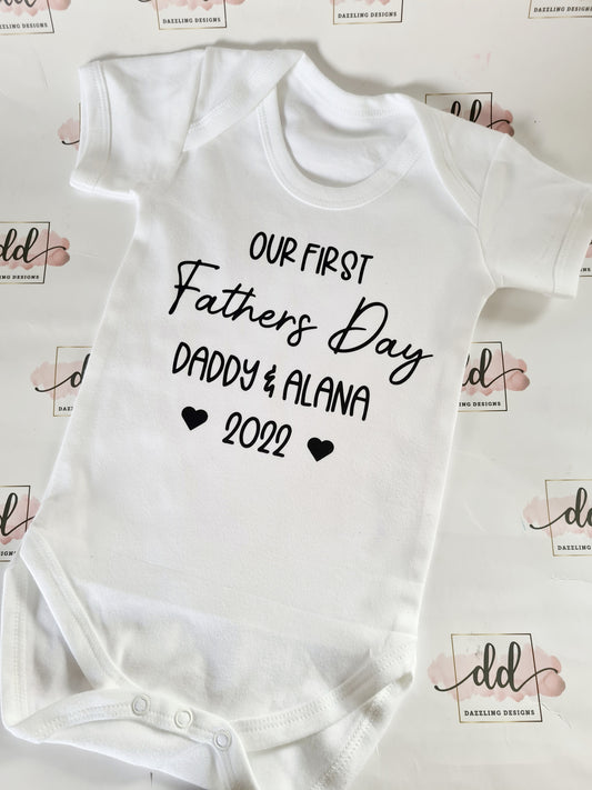 Fathers day baby vest