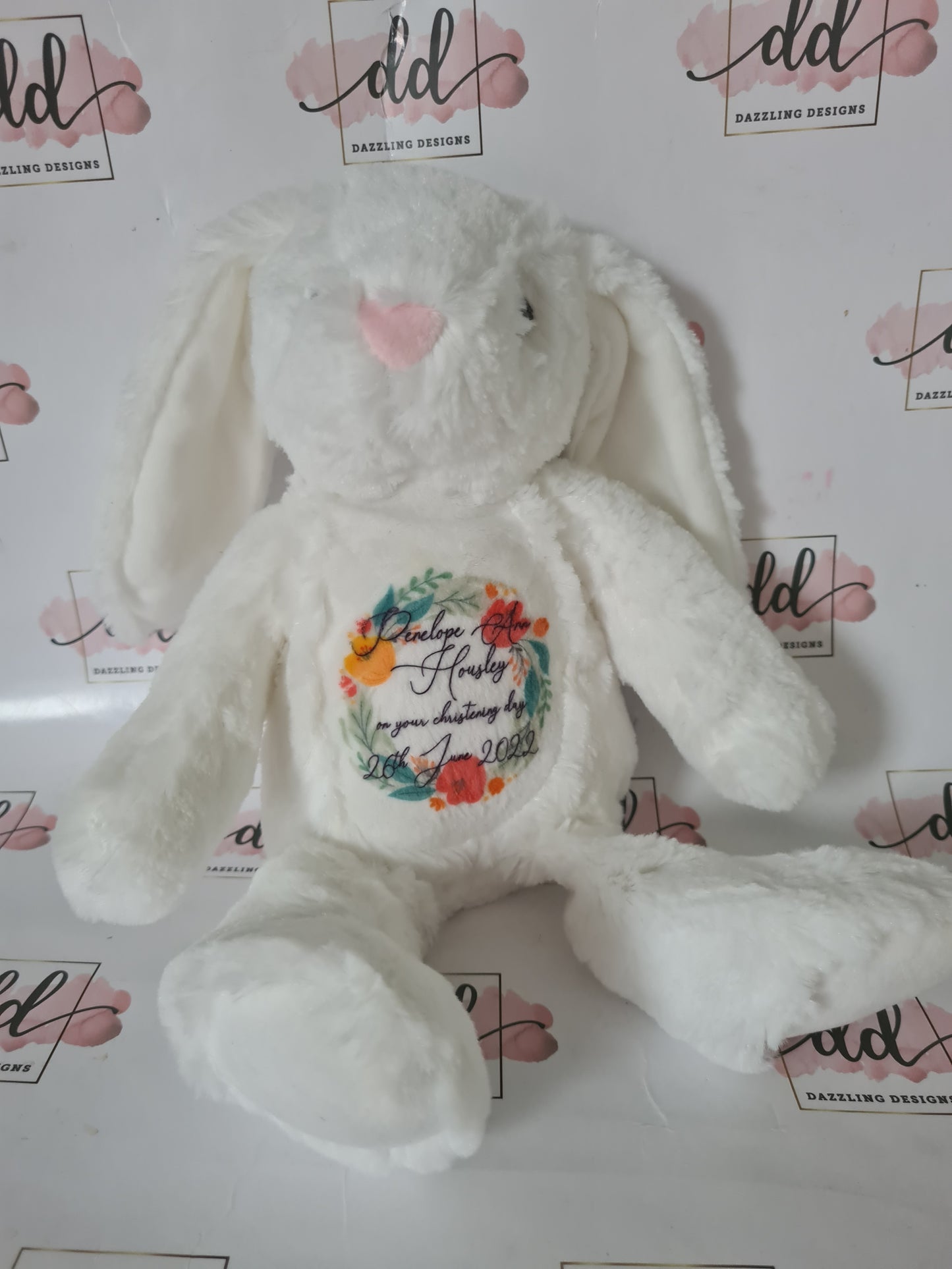 Personalised Christening bunny gift