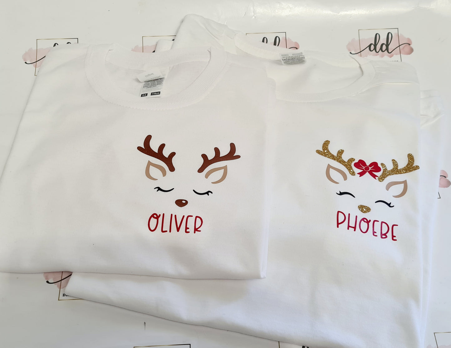 Childrens christmas reindeer t-shirt