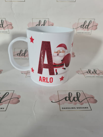 Christmas initial mugs