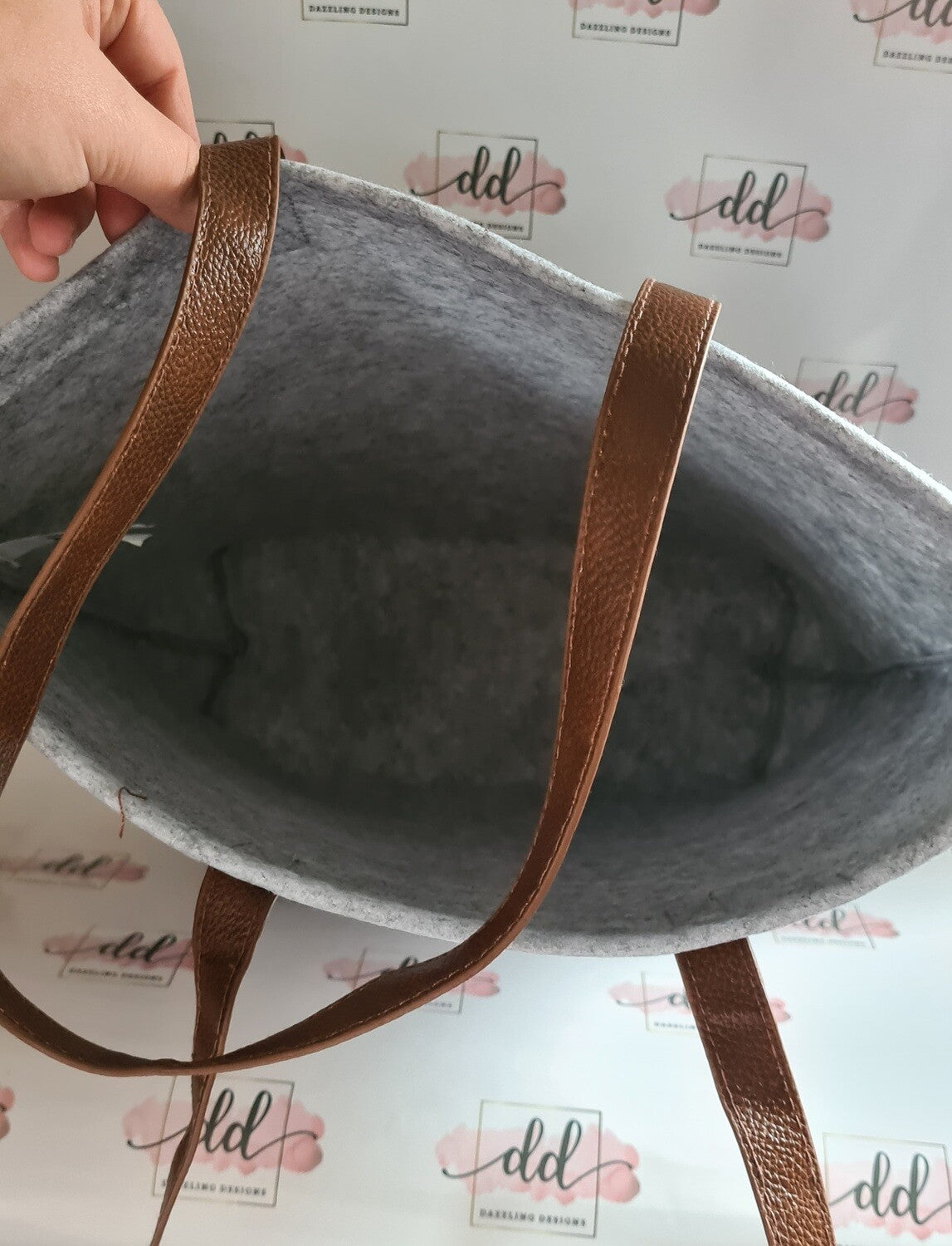 Felt tote bag