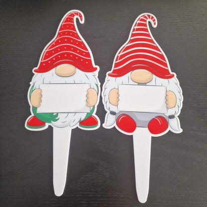 Gnome garden plant labels