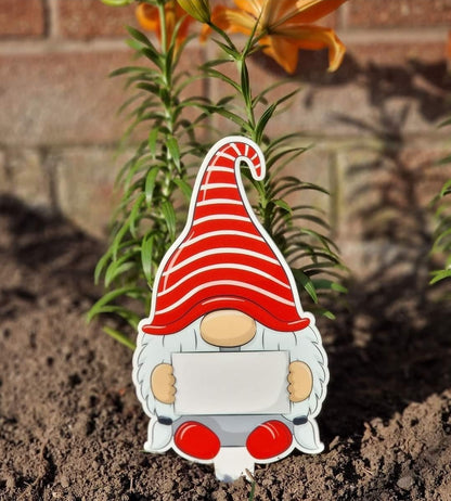 Gnome garden plant labels