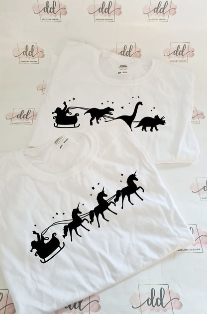 Childrens christmas sleigh t-shirt